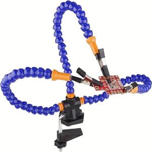 납땜 도움 손, 세 번째 손 PCB 회로 기판 홀더 전자 보드 수리를 위한 데스크 클램프 베이스가 있는 유연한 암