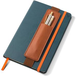 휴대용 Pu 가죽 펜 가방 탄성 버클 책 노트북 패션 학교 펜 케이스 사무실 회의 쉬운 운반 Office 편지지