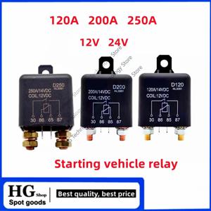 고전류 자동차 릴레이, 200A, 120A, 200A, 250A, DC 시동, 12V, 24V 배터리 전원 공급 장치 수정, 장시간