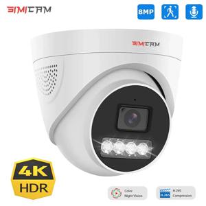 4K POE 감시 IP 카메라 CCTV 돔 보안 카메라 4MP 5MP 8MP 오디오 컬러 야간 투시경 실내 Onvif NVR과 호환 가능