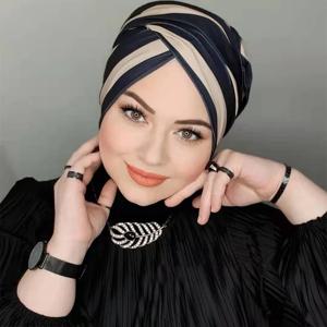 이슬람 겸손한 Hijab 모자 Undercap Abaya Hijabs 여성용 이슬람 Abayas 저지 인스턴트 랩 여성 Crinkle 아랍어 모달 실크 모자