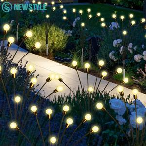 1개 야외 태양광 반딧불이 흔들리는 요정 조명 8 10 LED RGB 따뜻한 방수 정원 조명 파티오 크리스마스 축제 장식용