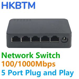 네트워크 스위치 미니 5 포트 스위치 이더넷 1000Mbps/100Mbps 기가비트 고성능 스마트 스위처 RJ45 허브 인터넷 인젝터
