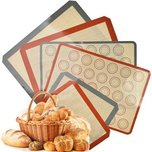 오븐용 실리콘 베이킹 매트, 얇은 0.4mm, 재사용 가능한 논스틱 내열성 제빵기 시트, 쿠키용 라이너 베이킹 도구, 1PC