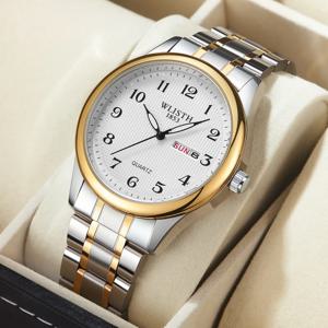 Wlisth 석영 시계 Qigital 빛나는 노인 시계 더블 캘린더 연인 대외 무역 폭발성 시계