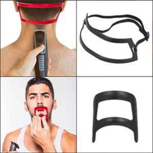 염소 모양 윤곽 수염 모양 도구 스텐실 이발 키트, 목선 면도 템플릿, 헤어 라인 이발소 액세서리, 2 개