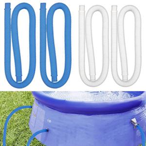 Intex 1-1/4 인치 액세서리 호스 용 2pcs 1m 지상 수영장 수영장 펌프 파란색 흰색 교체 호스 위