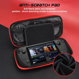 스팀 데크용 휴대용 케이스, 스팀 데크 콘솔 및 게임 액세서리용 보관 가방이 포함된 충격 방지 하드 여행용 보호 케이스