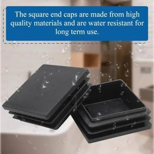 사각형 튜브 엔드 캡, 플라스틱 플러그, 검정색 플러그, 가구 테이블 및 의자, 플라스틱 사각형 스틸 튜브 커버 엔드 캡, 50mm