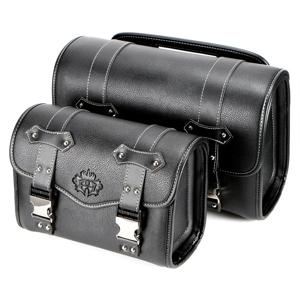 유니버설 오토바이 가방, 포크 백, PU 가죽 짐 가방, 사이드 툴 백