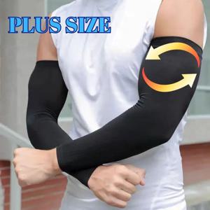 1 쌍 겨울 열 솔리드 컬러 팔 따뜻하게 남자 플러스 사이즈 팔 보호 장갑 팔 따뜻하게 팔 슬리브 야외 긴 장갑