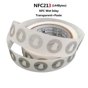 Ntag213 NFC 태그 습식 인레이 13.56MHz ISO14443A 스티커, Ntag 213 휴대폰 사용 가능 RFID 접착 라벨, 100 개, 10 개