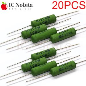 와이어 권선 저항 RX21 5W 6W 10W 저항 5%, 3 4.7 10 22 27 47 100 120 180 200 220 270 330R 360 510 1K 10K 12K 15K 옴, 20 개