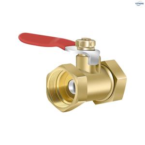 황동 레드 핸들 볼 밸브 내부 나사형 1/4인치 3/8인치 1/2인치 (5개입) 액체 및 가스 배출 가능