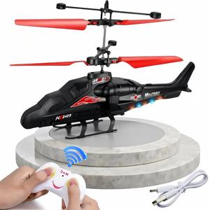 매직 원격 제어 헬리콥터 장난감 손으로 제어하는 360도 °   LED 조명을 갖춘 회전 미니 UFO 드론 재미있는 대화형 생일 선물