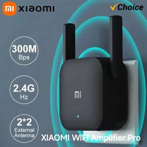 Xiaomi Pro 300Mbps WiFi 확장기 부스터 2.4G 무선 리피터, 홈 라우터 적용 범위용 듀얼 안테나 네트워크 신호 증폭기