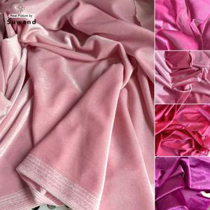 폭 175cm 부드러운 핑크 벨벳 원단, 정장 드레스 배경, 웨딩 파티 장식, 커튼 배경, 사진 촬영 DIY용