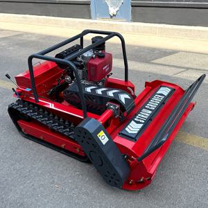 주문을 받아서 만들어진 Flail 크롤러 로봇 원격 제어 잔디 절단기 Flail 잔디 깍는 기계