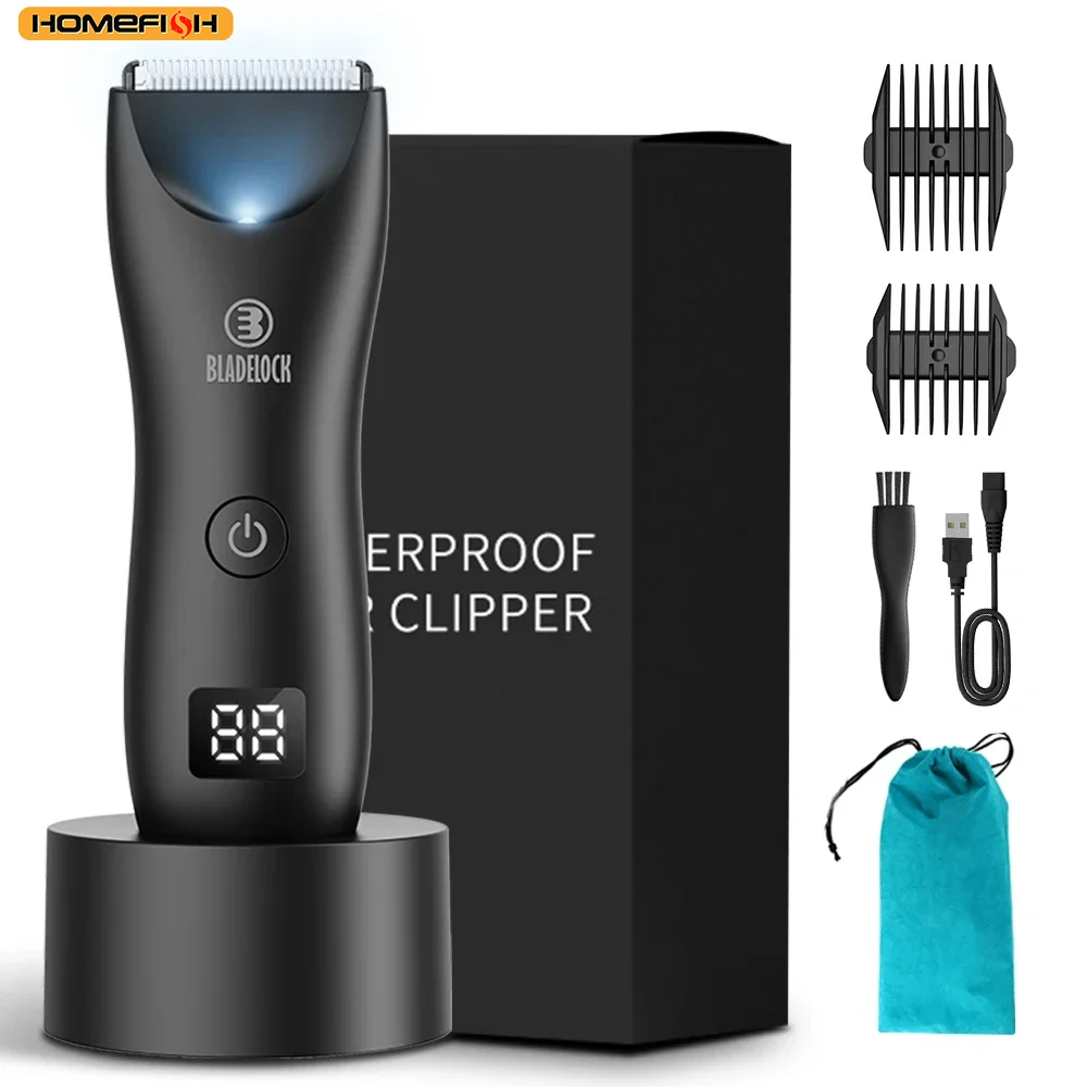 홈피쉬 전문가용 사타구니 제모기 남성용 바디 그루밍 클리퍼 충전식 세라믹 트리머 제모기