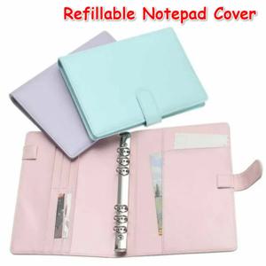 A5/A6 마카롱 다기능 핸드북 유니버설 매뉴얼 비즈니스 가죽 링 루즈리프 노트북 사무용품