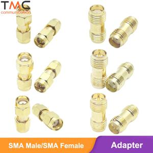 금도금 황동 스트레이트 SMA 남성-남성 어댑터 RP-SMA 여성-여성 RF 동축 커넥터 (WiFi 안테나 FPV용)