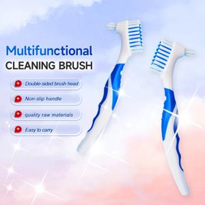 의치용 칫솔, 양면 청소, 교정 교정, 의치 리테이너, 전문 칫솔, 1 개