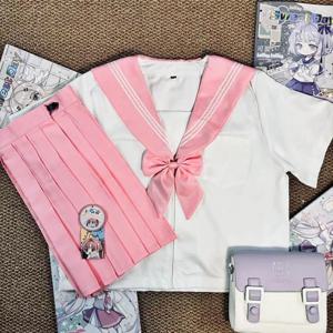 일본 핑크 JK 유니폼 대학 중학생 선원 유니폼 학교 JK 유니폼 애니메이션 Cospaly 학생 의류