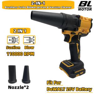 디월트 20V 배터리용 2-in-1 브러시리스 터보 블로워 제트 팬 & 진공 청소기 고속 110000RPM 휴대용 먼지 제거 도구