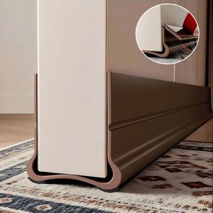 93cm 1개, 자가 접착식 도어 하단 실링 스트립, PVC 플렉시블 도어 갭 방풍 및 방진 웨더 스트립 (방음 펠트 포함)