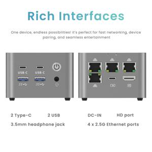 젠머신 미니 PC AMD 라이젠 3 5425U 4.1Ghz 15W 윈도우 11 LPDDR4X 4266Mhz 데스크탑 DIY 게이밍 컴퓨터 WiFi6E BT5.2 게이밍 PC