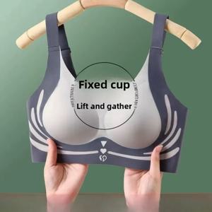 슈퍼 게더 무선 푸시 업 브라 여성은 부드러운 지지력을 조절할 수 있습니다. 조절 가능한 속옷 처짐 방지 이음매없는 리프트 업 브라