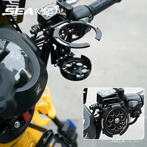 SEAMETAL 접이식 턴테이블 오토바이 컵 홀더 핸들 바 오토바이 병 홀더 워터 컵 브래킷 홀더 액세서리