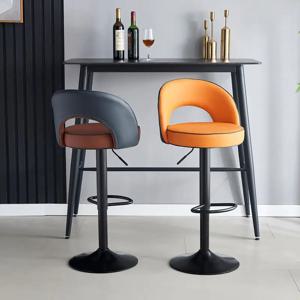 라이트 럭셔리 바 의자 등받이 리프트 조정이 가능한 현대 카운터 높이 의자 주방 아일랜드 좌석 호텔 리셉션 의자