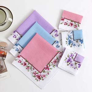 여성용 손수건, 사계절 모두를 위한 만능 면 꽃 손수건, 구식 향수 얇은 땀 닦는 손수건, 결혼식 시즌 어머니의 날 기념품