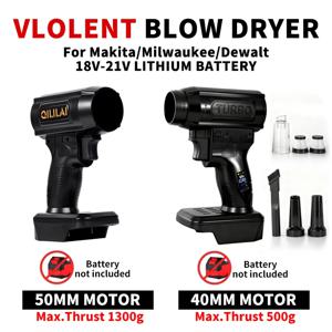 차량용 강력 송풍기 강력한 휴대용 터보 제트 팬 고속 50mm 브러시리스 모터 추력 1300g 차량 세척 에어건 건조기 도구