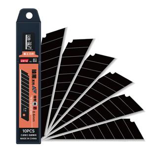 100/10PCS 탄소강 교체용 유틸리티 나이프 블레이드 100mm*18mm 블랙 DIY 도구 조각 블레이드 학생용 사무용