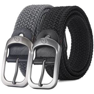 남여 짠 탄성 벨트 남자 럭셔리 여성 벨트 디자이너 남자 합금 핀 버클 허리 스트랩 벨트 구멍 없음 Cinturones Luxury Mujer