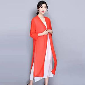 보헤미안 비치 선스크린 시폰 가디건 키모노 여성 블라우스 블루사스 무헤르 데 모다 한국 패션 시폰 셔츠 플러스 사이즈 탑