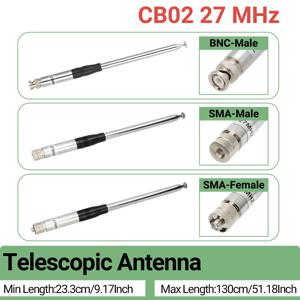 27MHz SMA-암커넥터/SMA-수커넥터/BNC 핸드헬드 텔레스코픽 CB 안테나 (콴셩 UV-K5, UV-K5(8), 바오펑 UV-K61 무전기용)