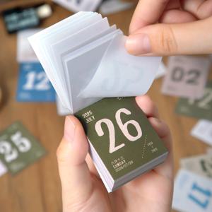 2026년 캘린더 얇은 방수 종이 책상용 메모장 일기장 노트 키퍼 데일리 오거나이저 플래너 문구류 어드벤트 캘린더
