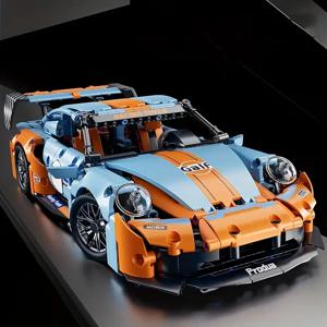 1243피스 블루 슈퍼카 모델 세트 - 조립이 쉬운 빠른 조립 레이싱카 모델, 레이싱 블록 모델, 자동차 애호가를 위한 선물