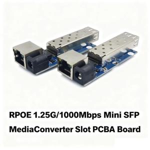 기가비트 1.25G 미니 리버스 POE 미디어 컨버터 슬롯 SFP 트랜시버 RPOE 5V-24V 입력 1SFP 슬롯 1 RJ45 이더넷 SFP 파이버 스위치