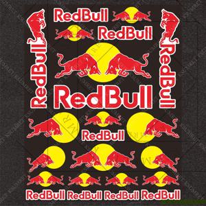 레드불 오토바이 스티커 헬멧 탱크 로고 데칼 엠블럼용 비닐