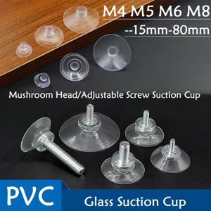 10개입 PVC 원형 투명 흡착판 유리/나사 흡착컵 부드러운 미끄럼 방지 패드 비접착 범퍼 패드 테이블 유리 상판용
