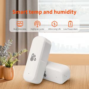 Tuya WiFi 스마트 습도 및 온도 측정기 실내 환경 감지 스마트 라이프 모니터링 Alexa Google과 호환 가능
