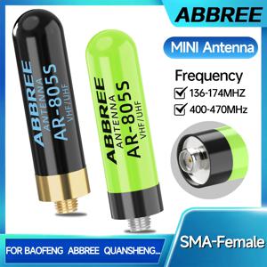 ABBREE AR-805S 미니 워키토키 안테나 SMA- 여성형 듀얼 밴드 장거리용 바오펑 UV-5R 미니 UV-21 PRO UV-32 양방향 라디오용