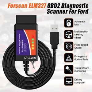 Obd2 elm327 usb v1.5 forscan 스캐너 elm327 forscan pro 코드 리더 자동 진단 스캔 도구 포드 숨겨진 기능 프로그래밍
