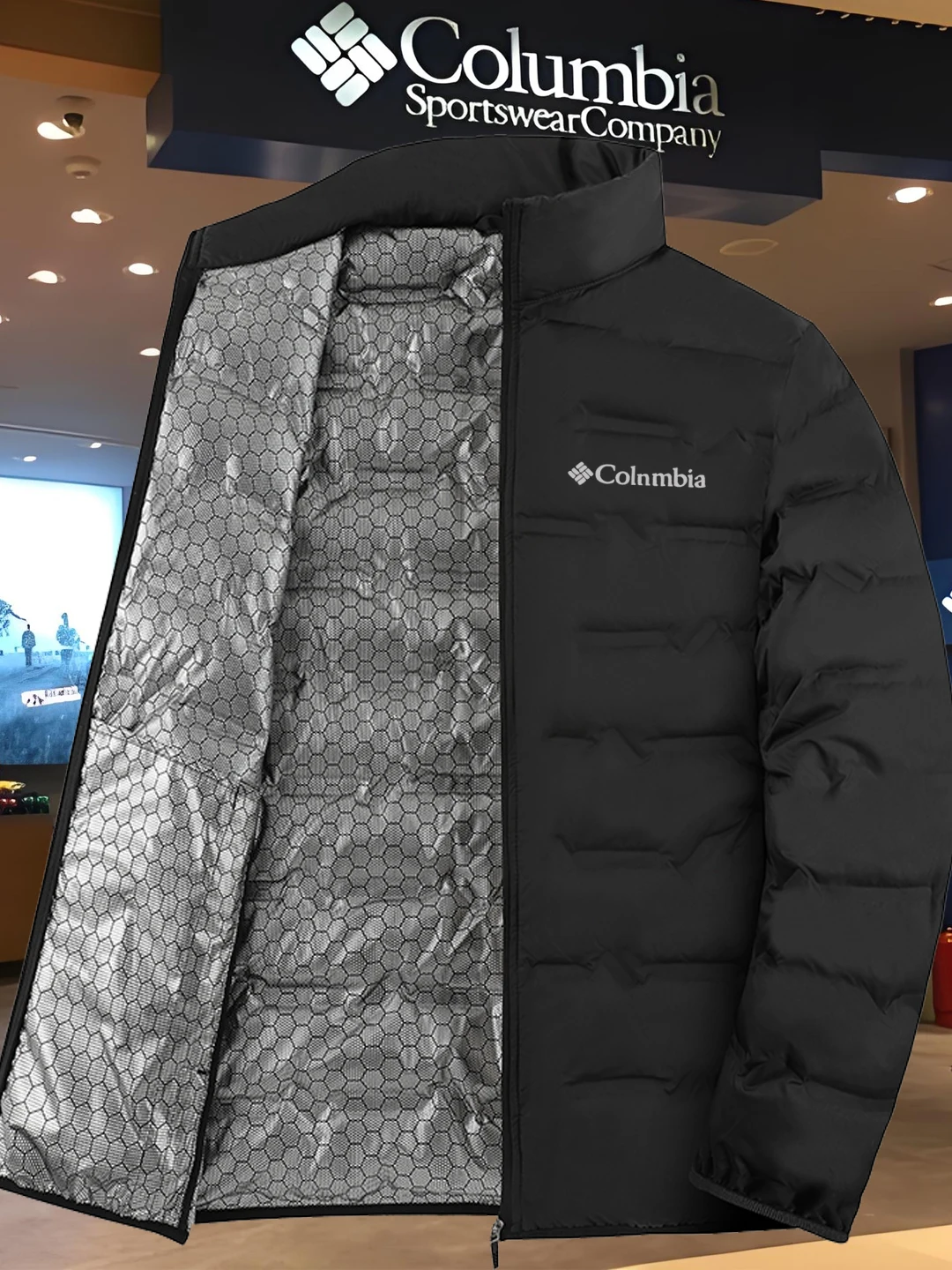 콜럼버스 90 다운 재킷 남성용 숏 스타일 스탠드 칼라 방풍 방수 도시 캐주얼 화이트 덕 다운 충전재