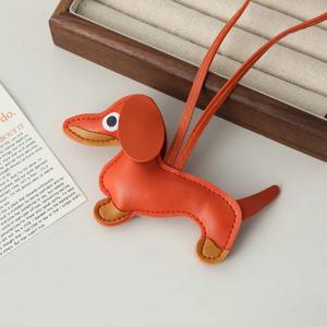 닥스훈트 가죽 펜던트 한국 버전 DIY 귀여운 인스 강아지 가방 펜던트 랜야드 커플 자동차 펜던트