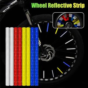 자전거 바퀴 반사 마운트 클립 튜브 경고 스트립 360 °   야간 라이딩을 위한 가시성 방수 자전거 스포크 반사경